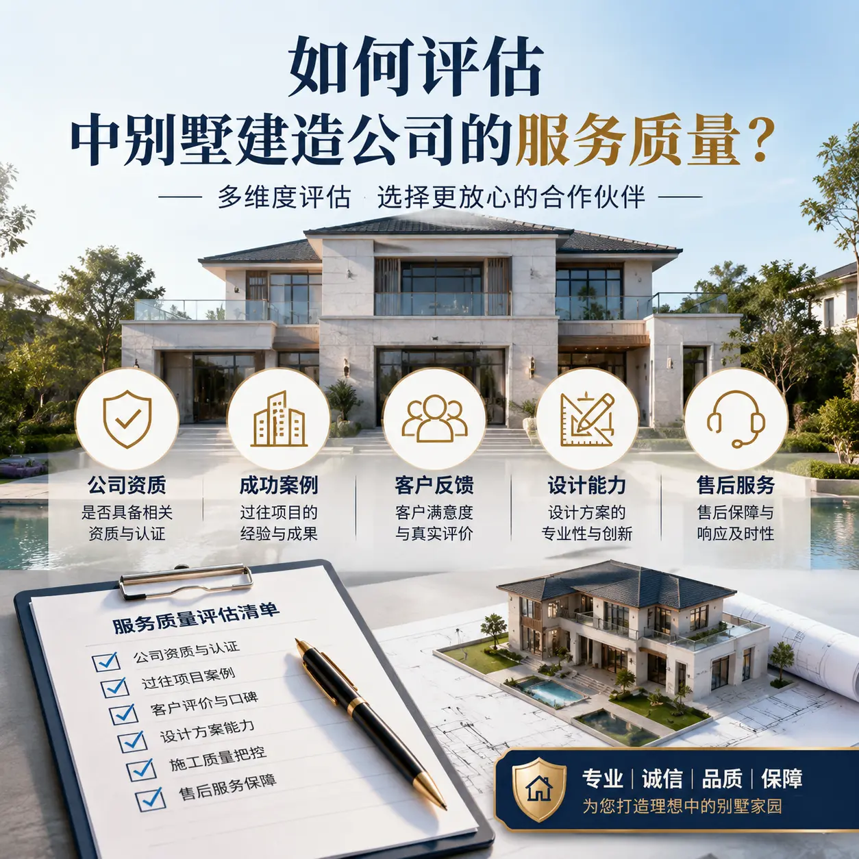 如何评估 绥阳 中别墅建造公司的服务质量?