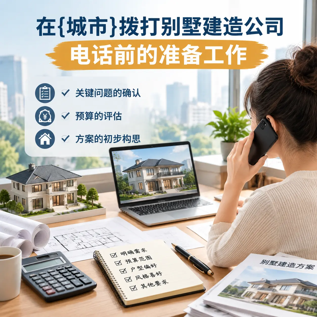 在绥阳拨打别墅建造公司电话前的准备工作